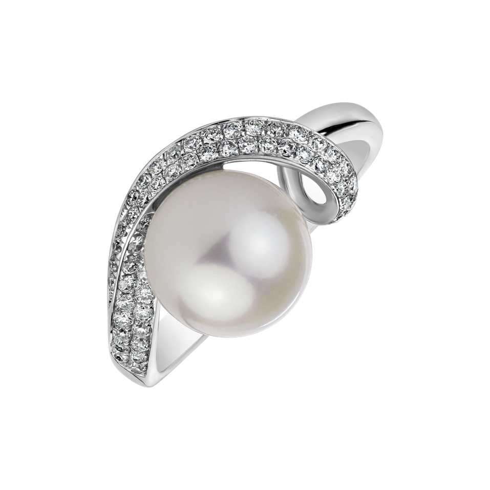 Diamond ring with Pearl Ocean Desperation