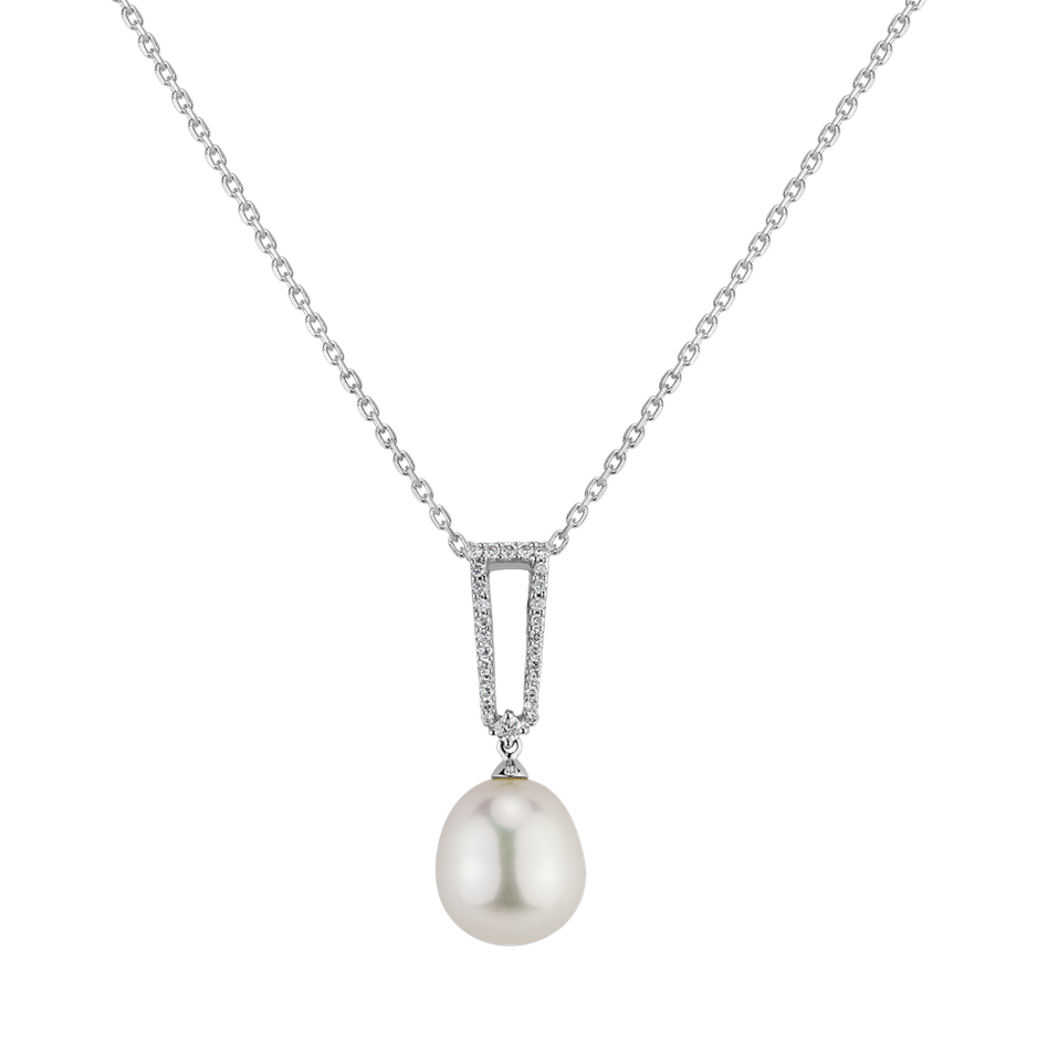 Diamond pendant with Pearl Lady Ocean