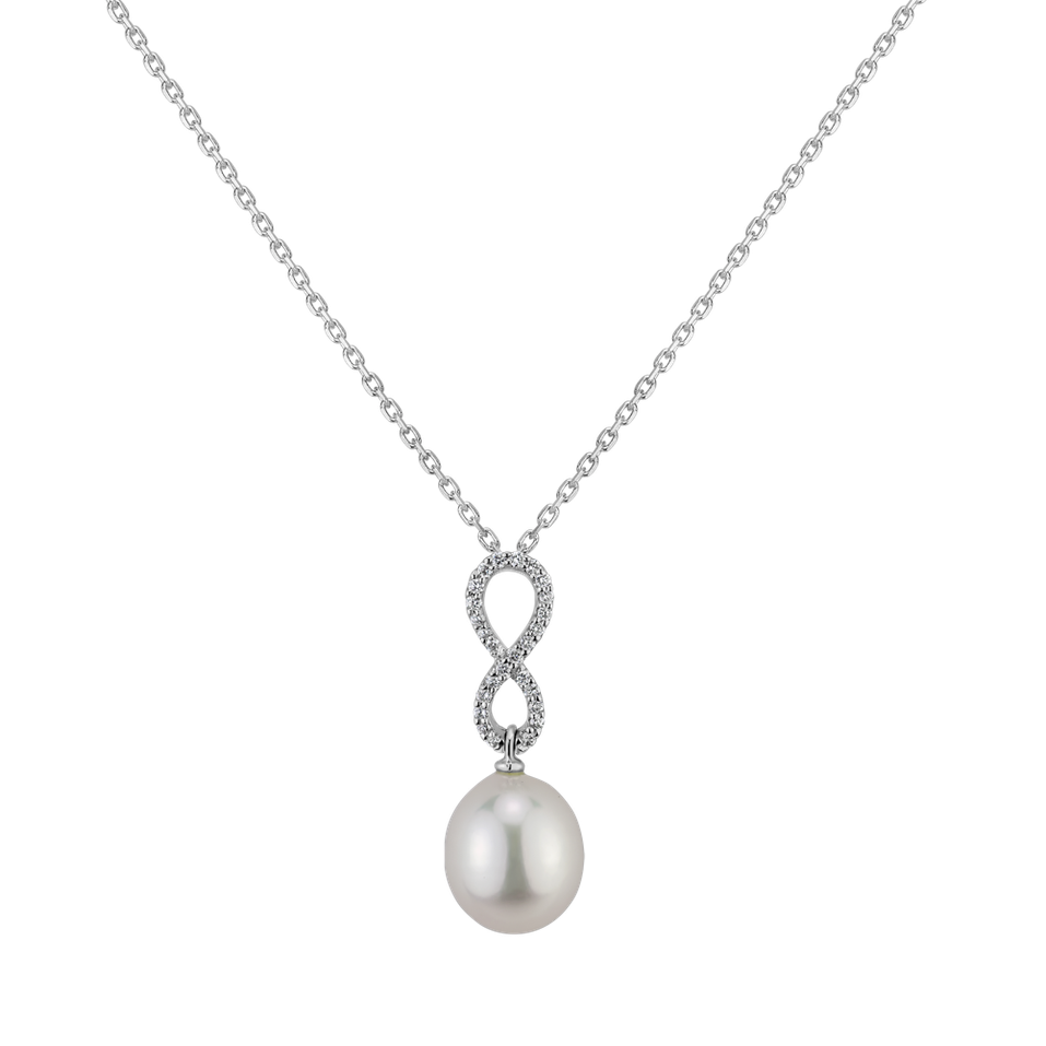 Diamond pendant with Pearl Sea of Eternity