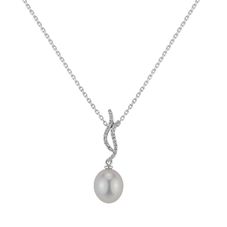 Diamond pendant with Pearl Enchanted Coast