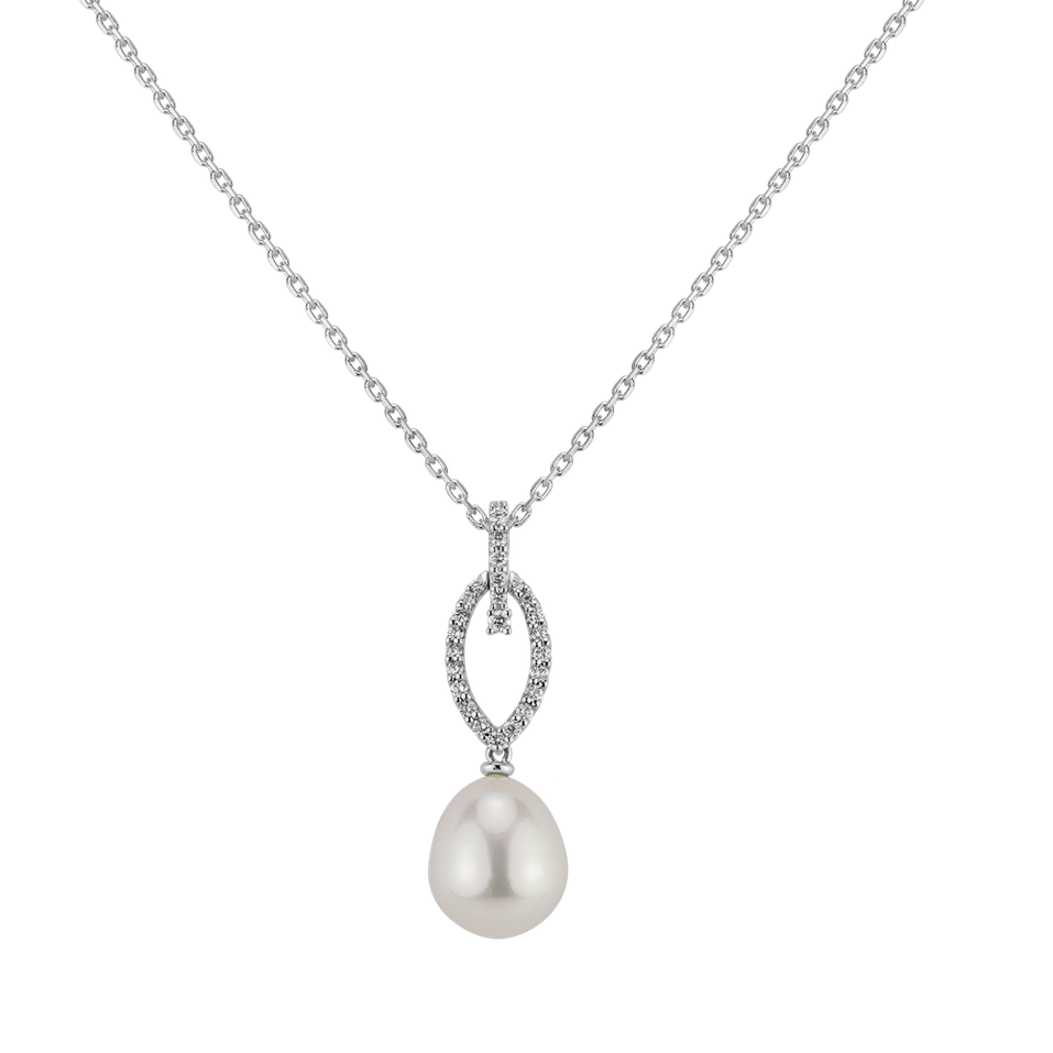 Diamond pendant with Pearl Fantasy Shore