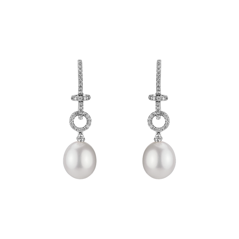 Diamond earrings with Pearl Underwater Teresa