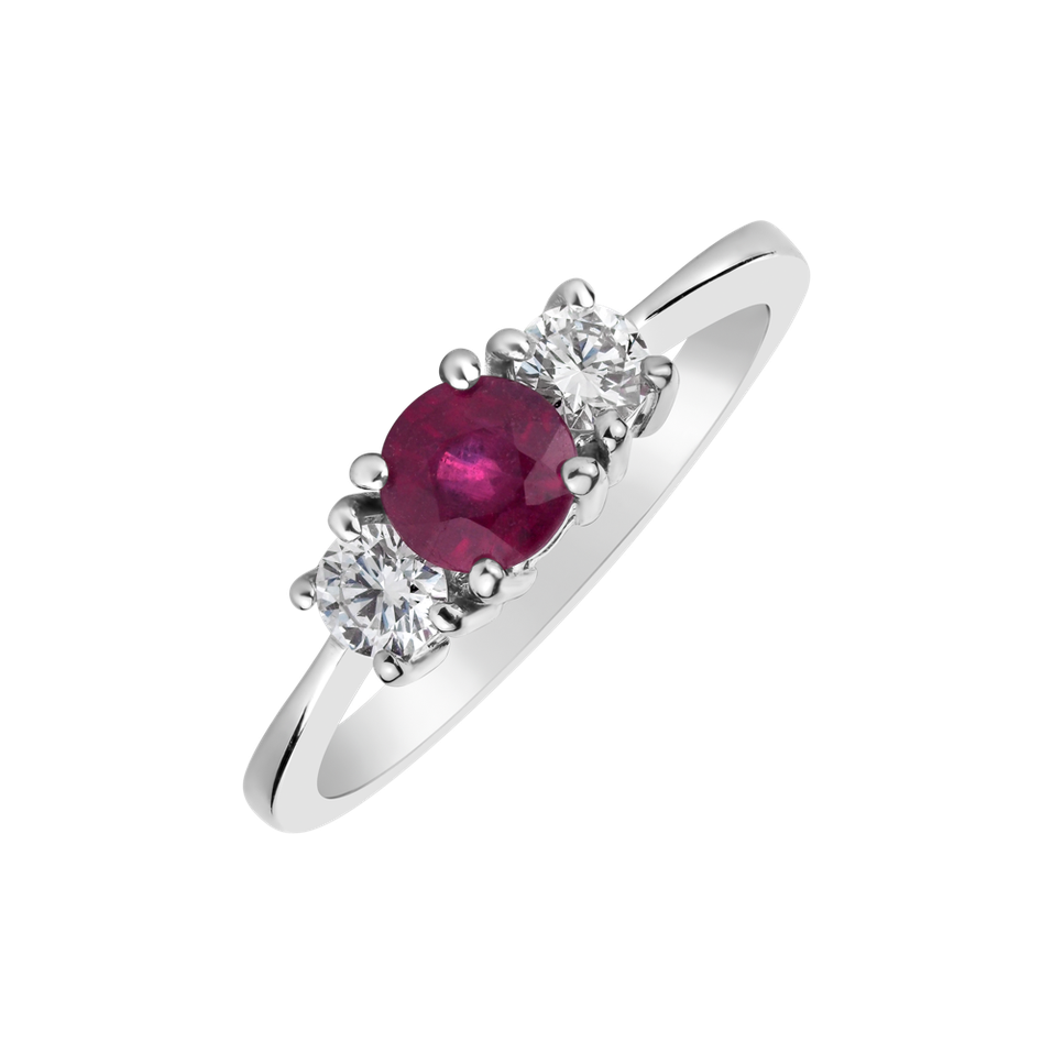 Diamond ring with Ruby Nancy