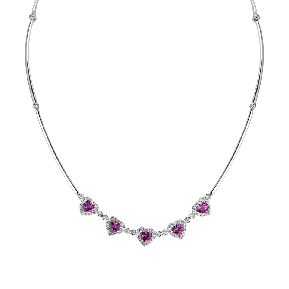 Diamond necklace with Sapphire Posh Allegory