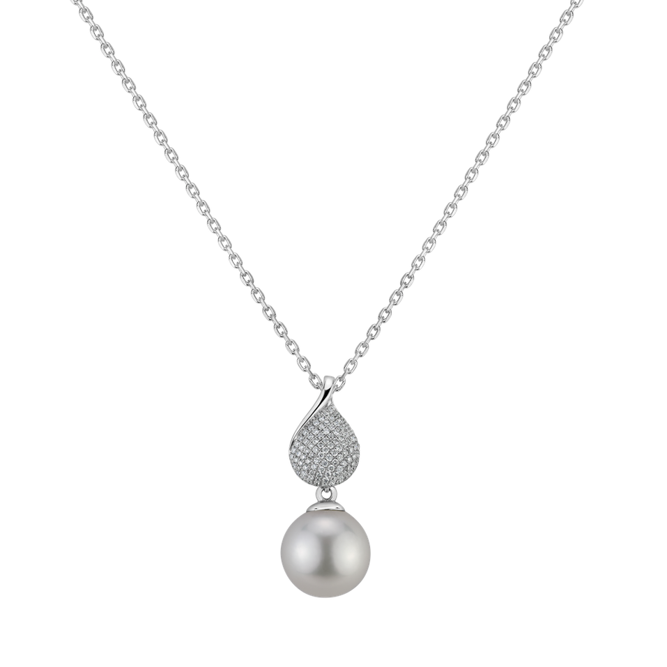 Diamond pendant with Pearl Selina