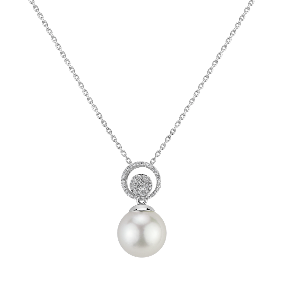 Diamond pendant with Pearl Harmonious Sea