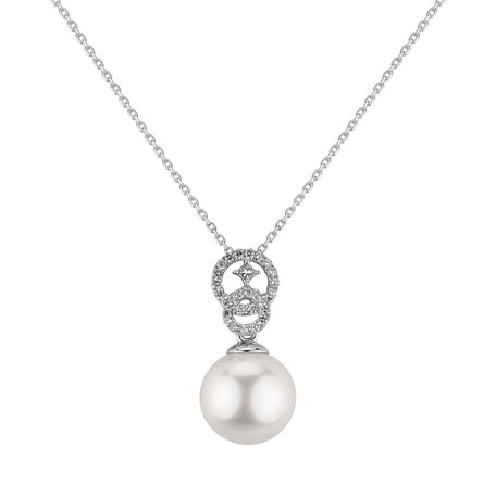 Diamond pendant with Pearl Space Pearl