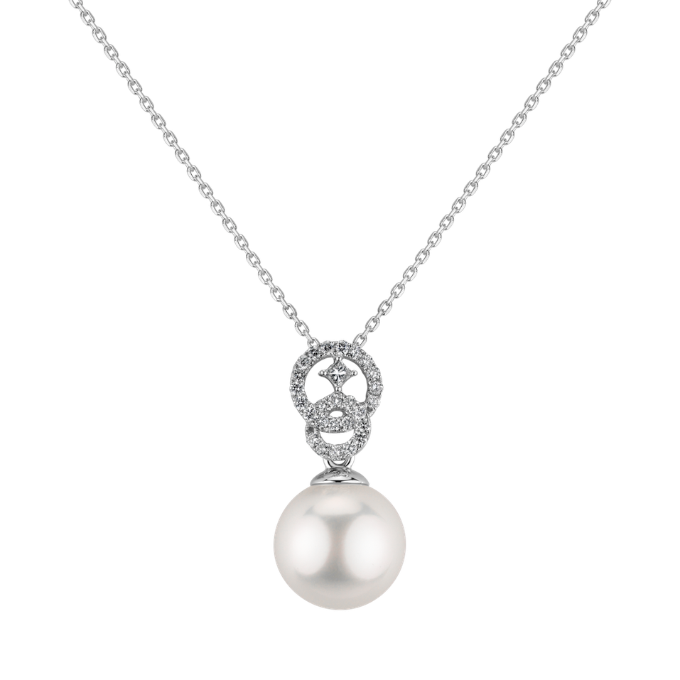 Diamond pendant with Pearl Space Pearl