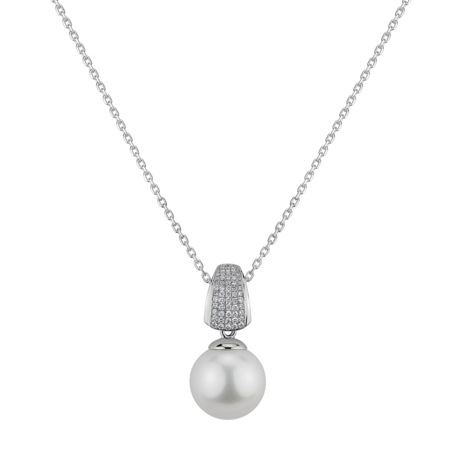 Diamond pendant with Pearl Elegant Reef