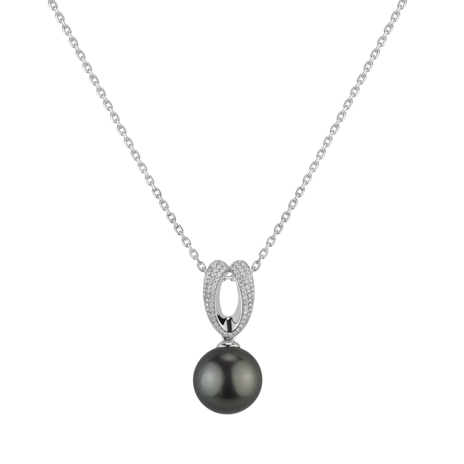 Diamond pendant with Pearl Epiméth