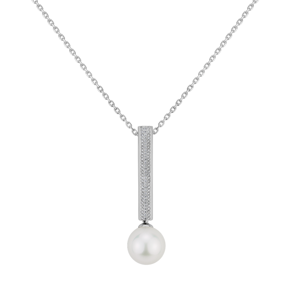 Diamond pendant with Pearl Sarabande