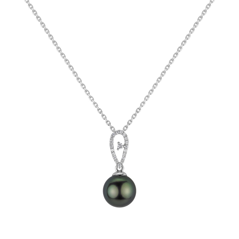 Diamond pendant with Pearl Kai