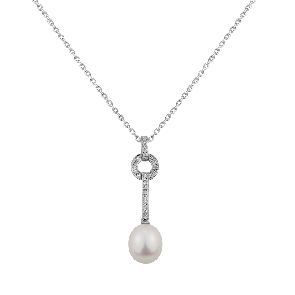 Diamond pendant with Pearl Underwater Mystery