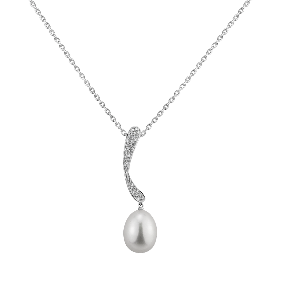 Diamond pendant with Pearl Coastal Dream