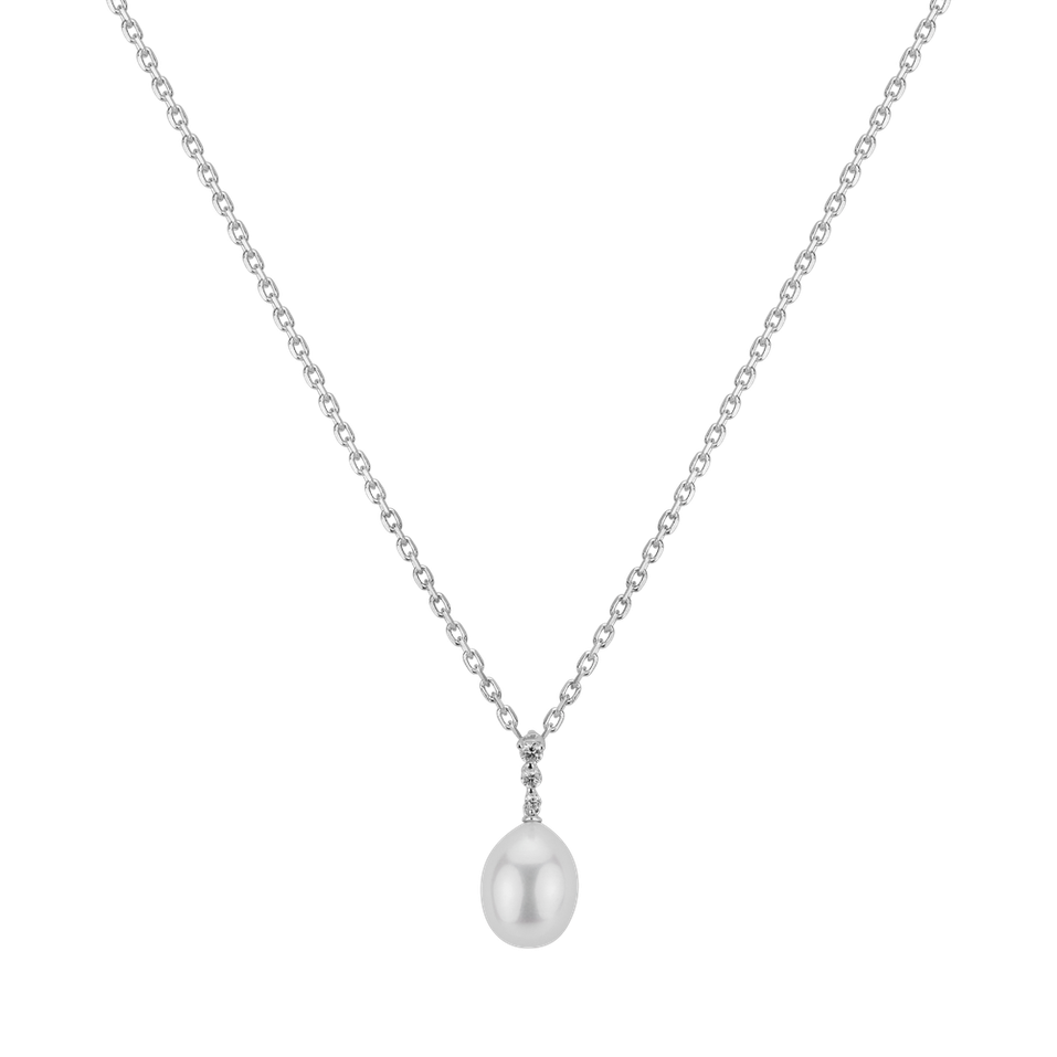 Diamond pendant with Pearl Nautical Odyssey