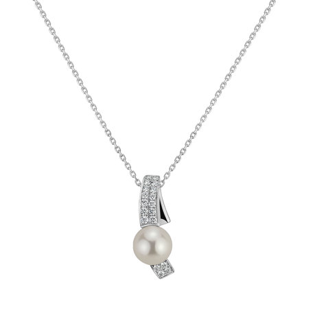 Diamond pendant with Pearl Secret Affair