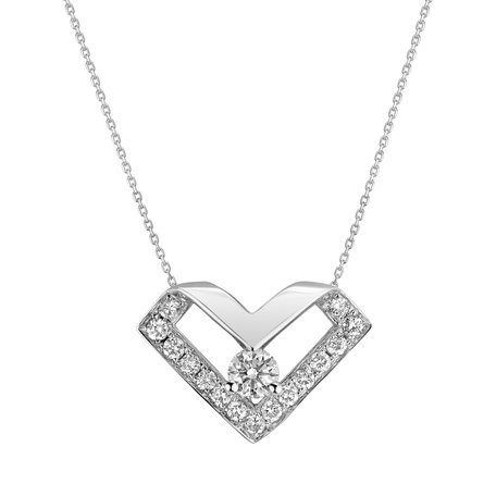 Diamond pendant Angel Wings