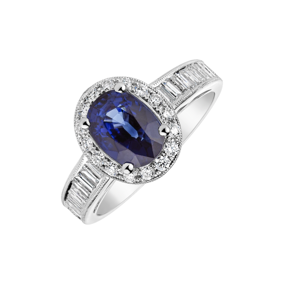 Diamond ring with Sapphire Exclusive women