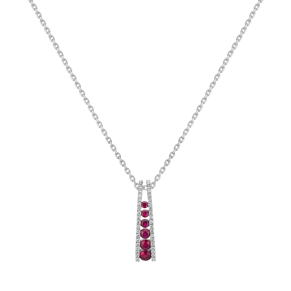 Diamond pendant with Ruby Kalluse