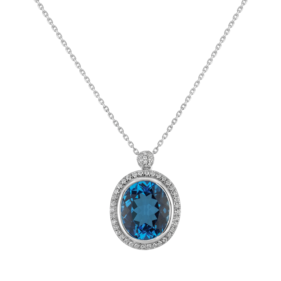 Diamond necklace with Topaz Alban