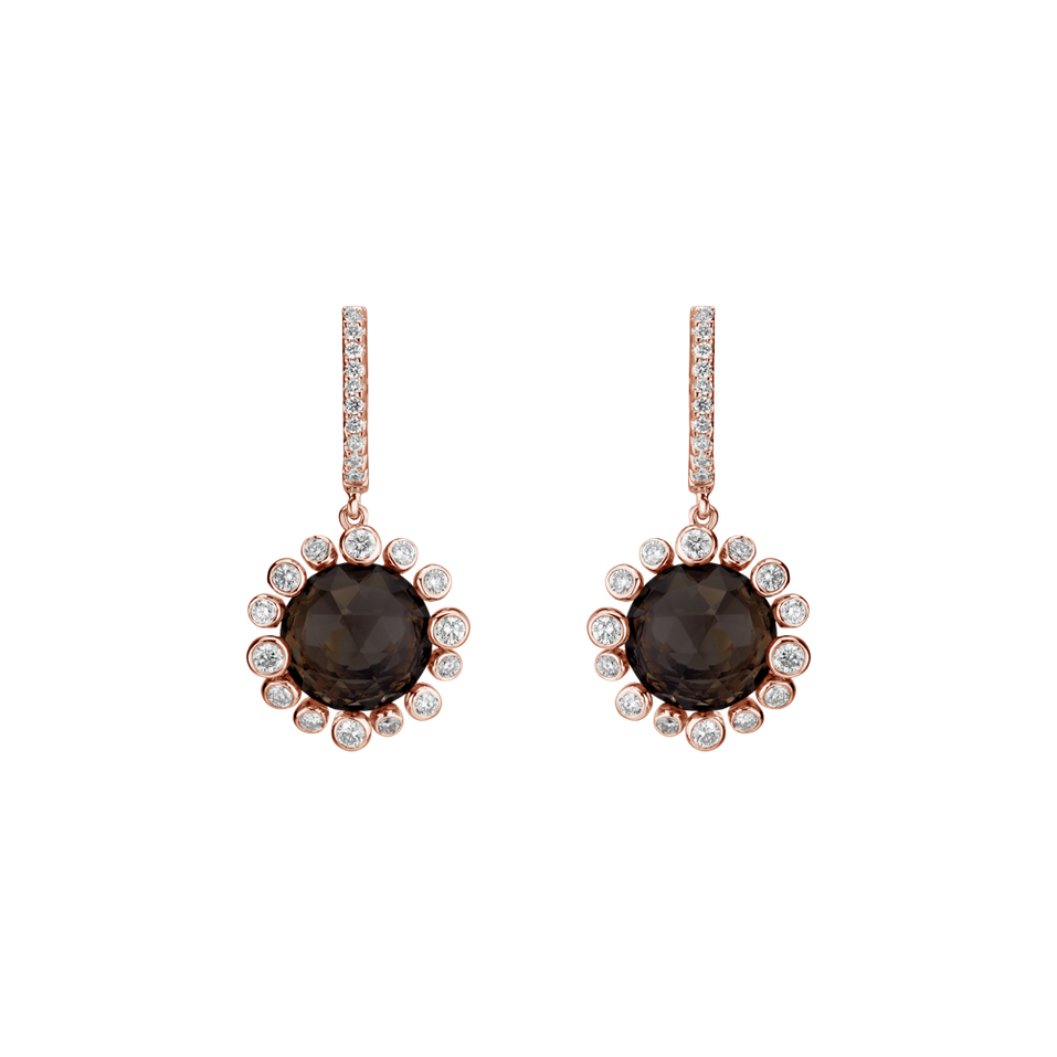 Diamond earrings with Quartz Caroline