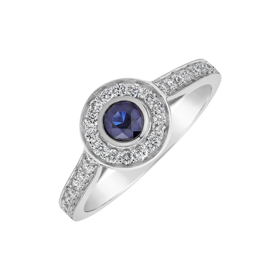 Diamond ring with Sapphire Lorraine