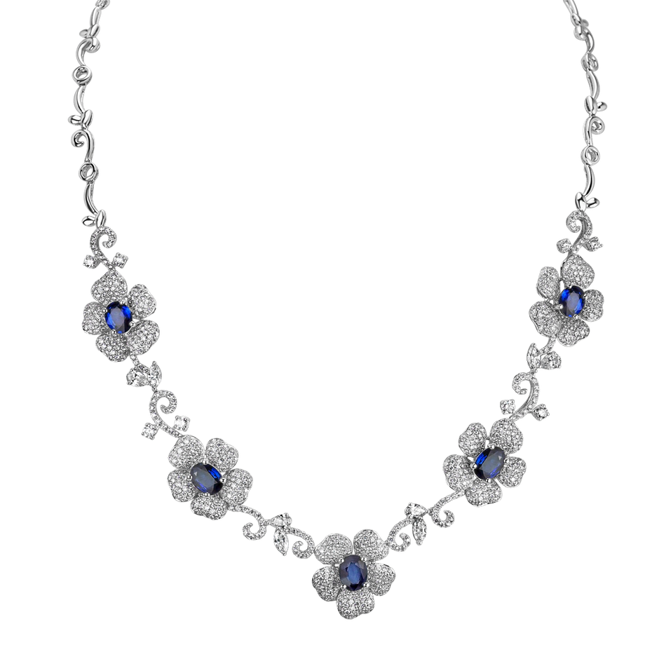 Diamond necklace with Sapphire Neptune