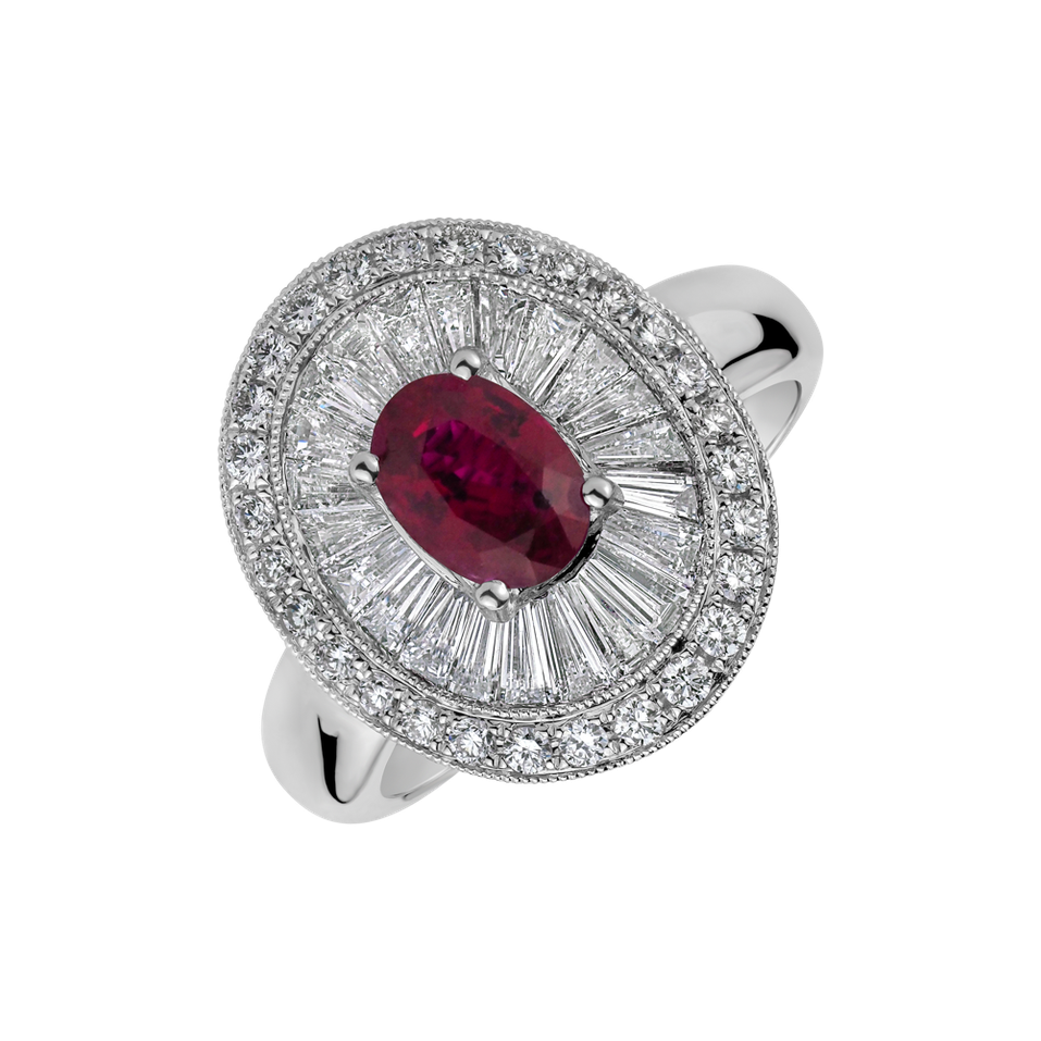 Diamond ring with Ruby Mondatta