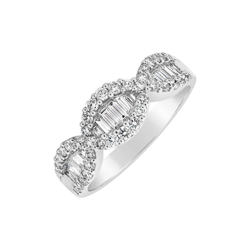 Diamond ring Infinity Spiral