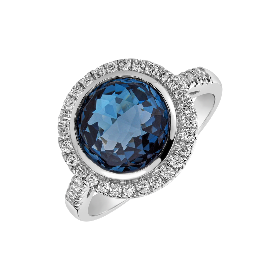 Diamond ring with Topaz Defender