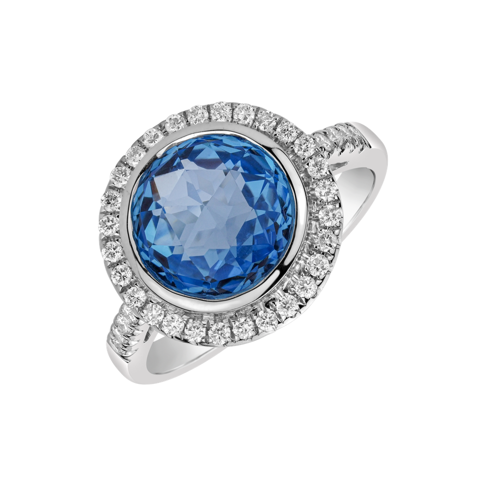 Diamond ring with Topaz Defender