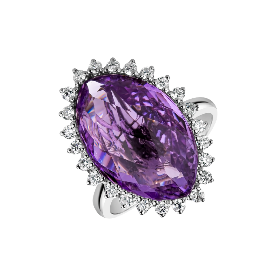 Diamond rings with Amethyst Darlar Hope