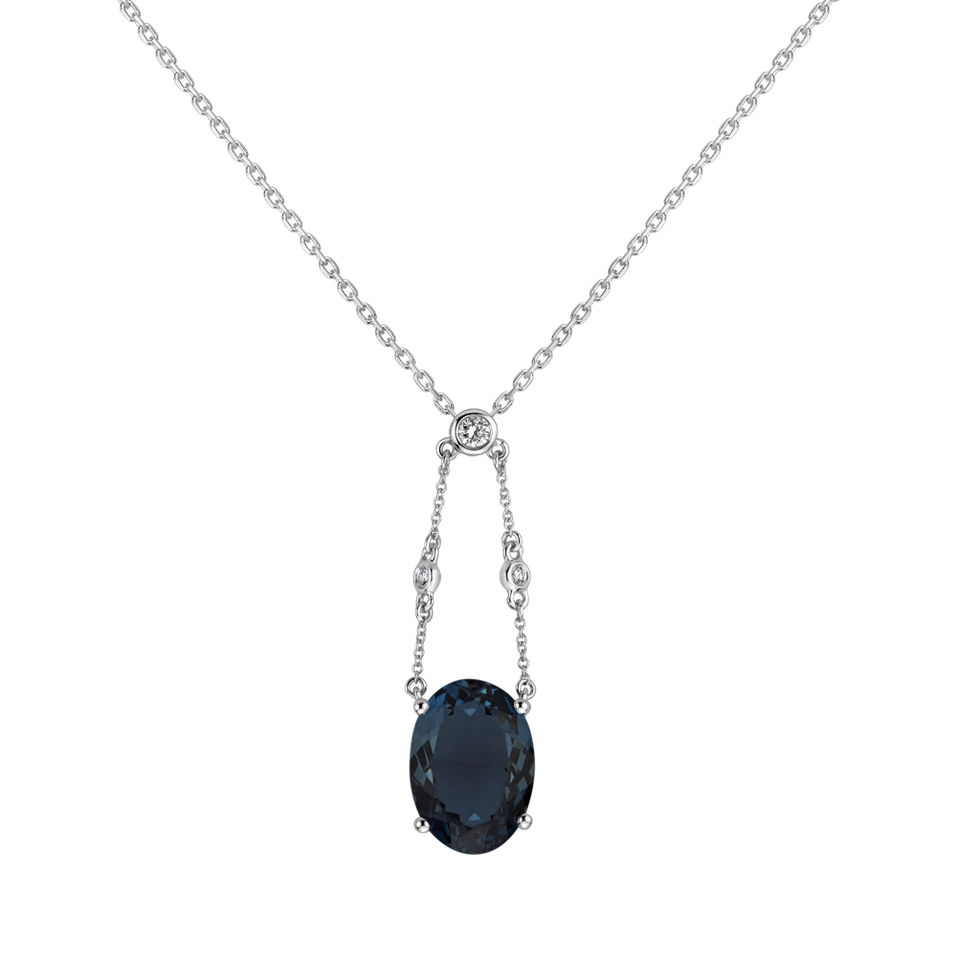 Diamond pendant with Topaz Koridon