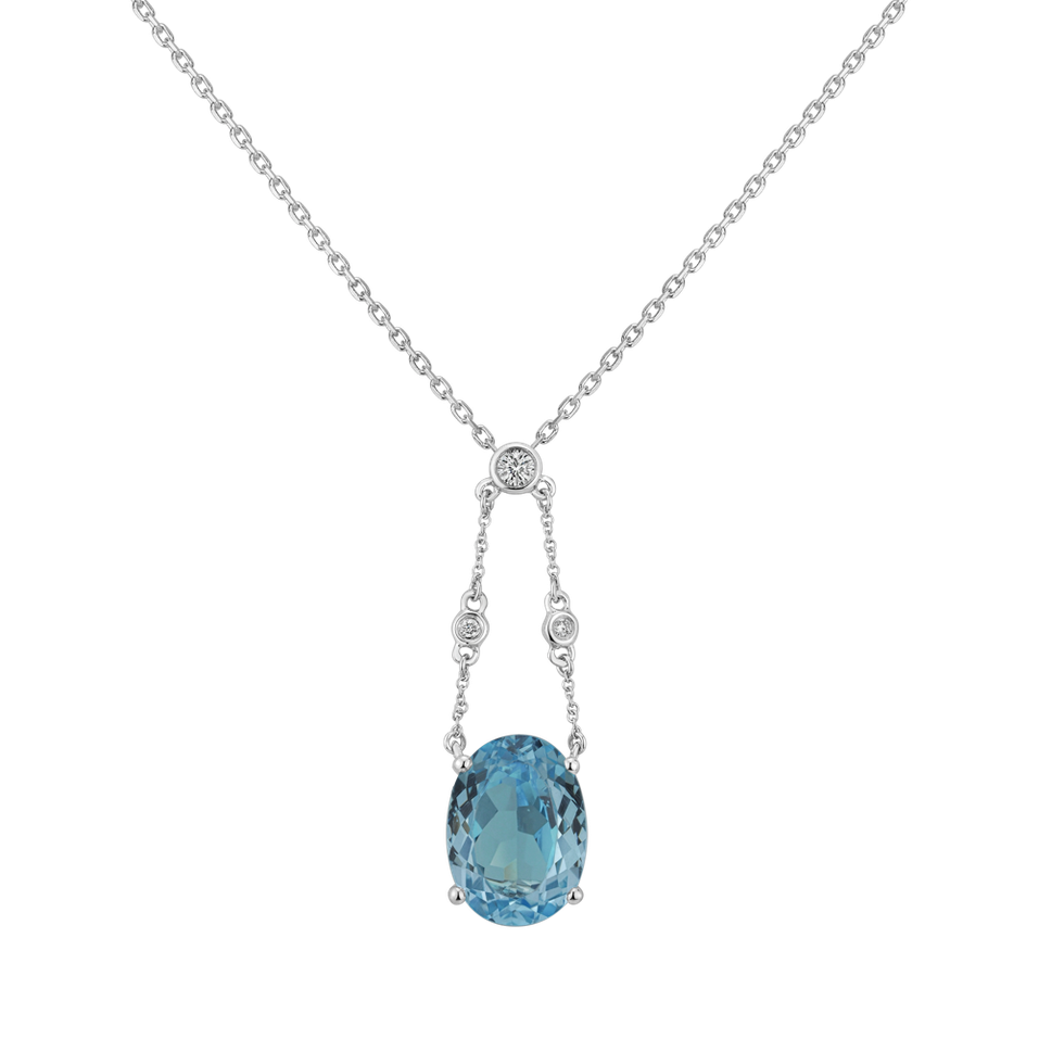 Diamond pendant with Topaz Koridon