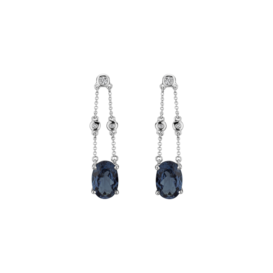 Diamond earrings with Topaz Teressa