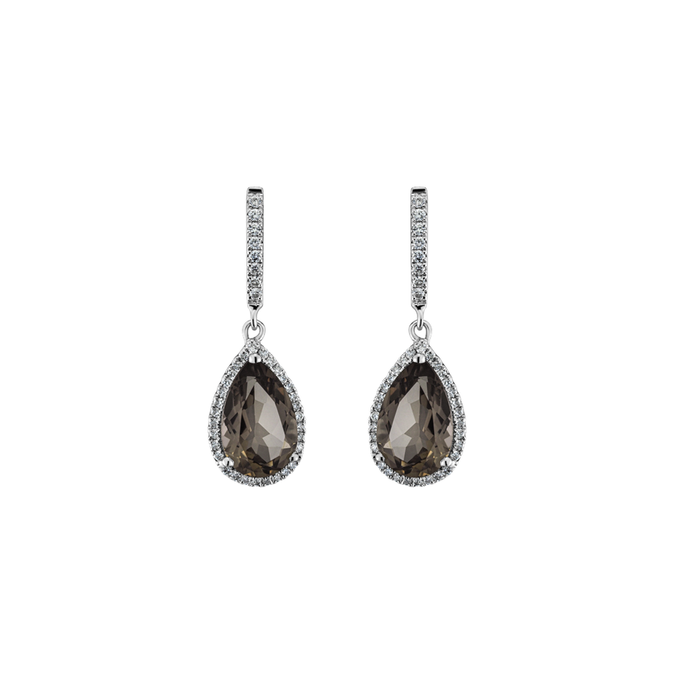 Diamond earrings with Quartz Maryam