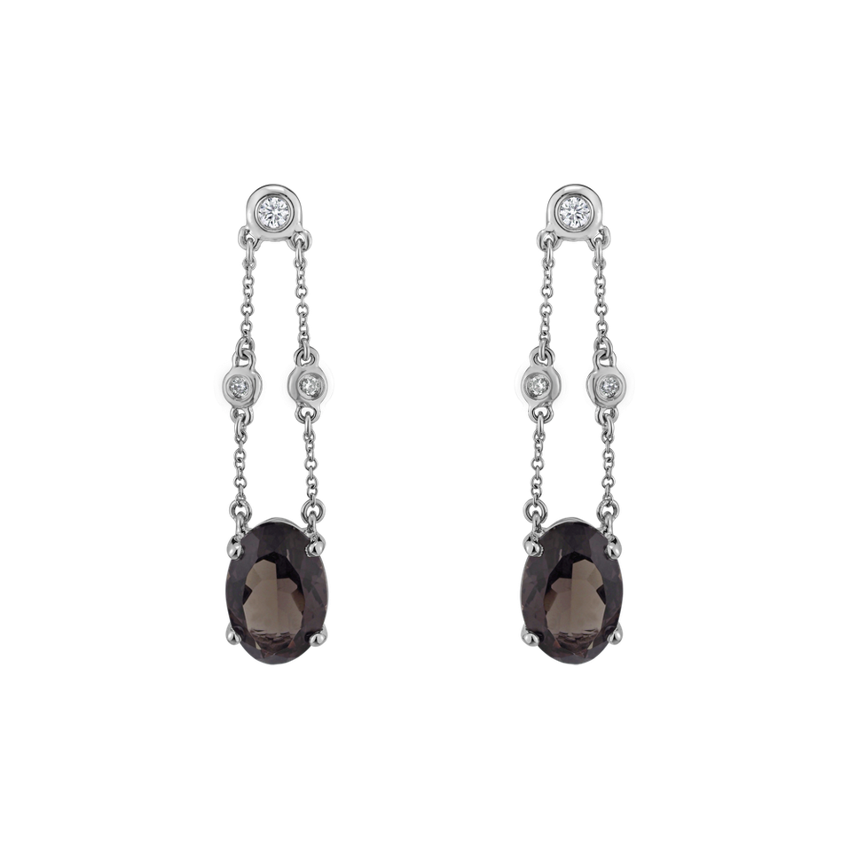 Diamond earrings with Quartz Teressa