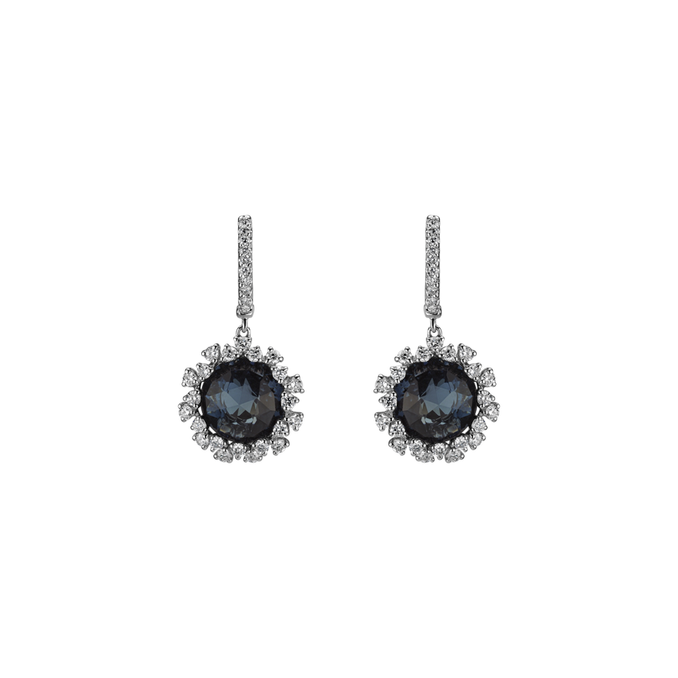 Diamond earrings with Topaz Vera