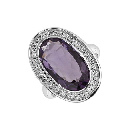 Diamond rings with Amethyst Odilon