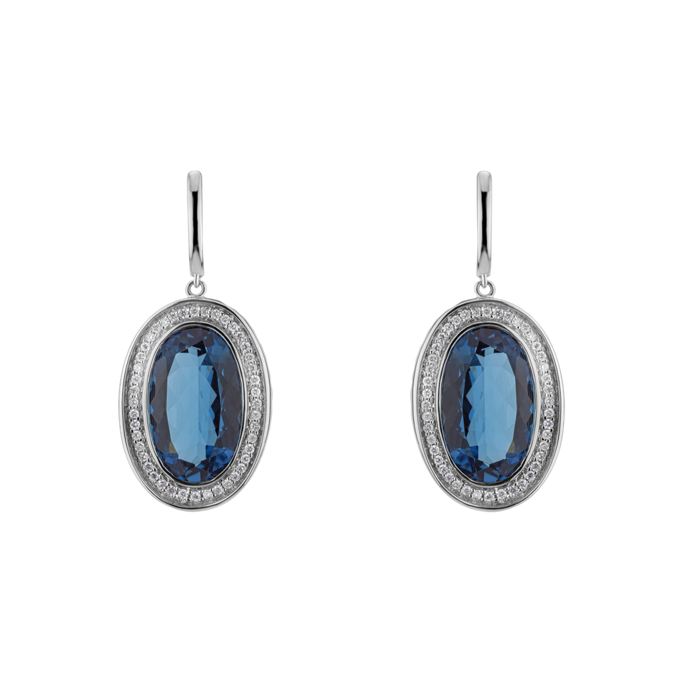 Diamond earrings with Topaz Melissa