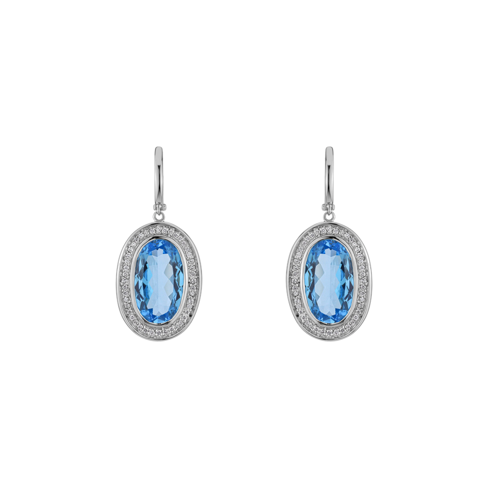 Diamond earrings with Topaz Melissa