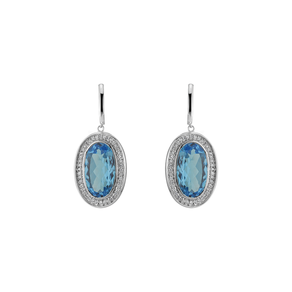 Diamond earrings with Topaz Melissa