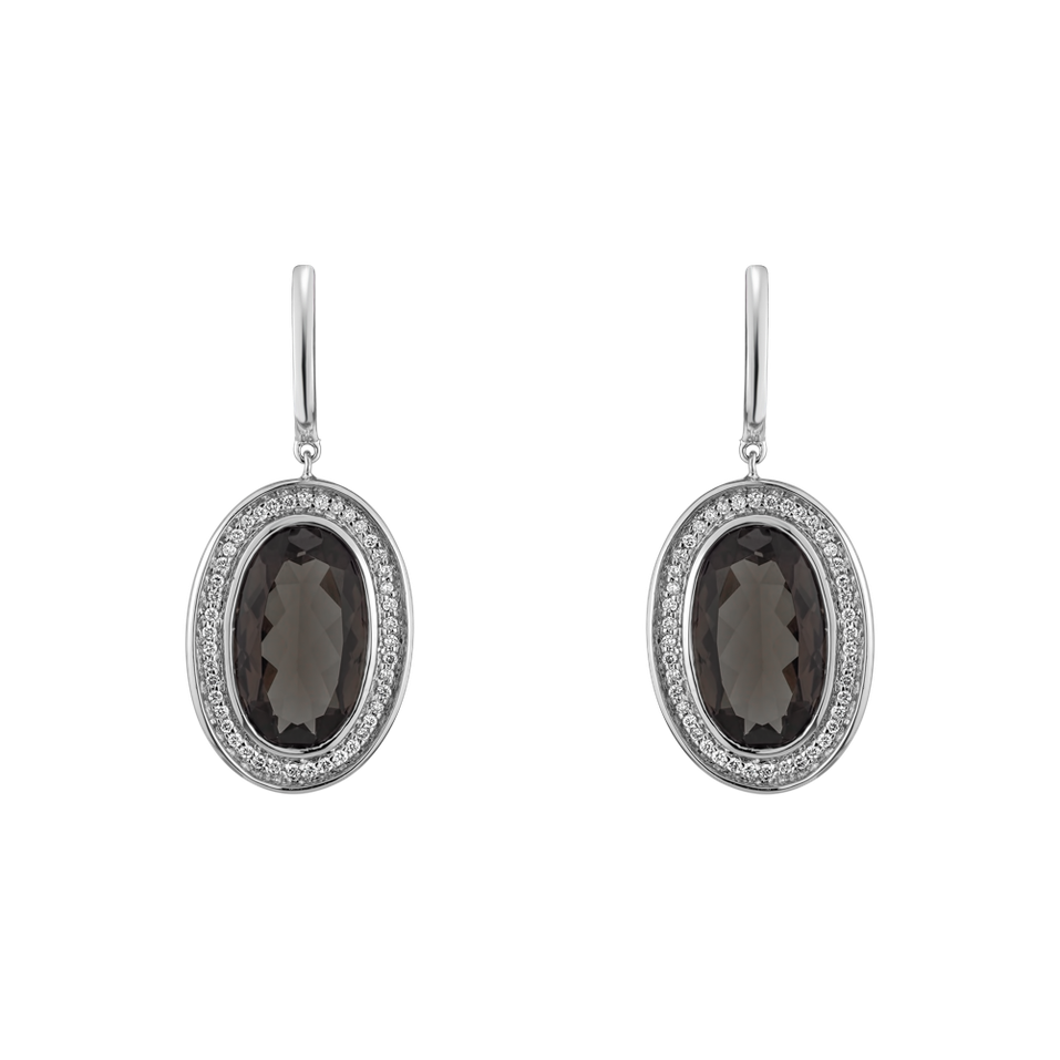 Diamond earrings with Quartz Melissa