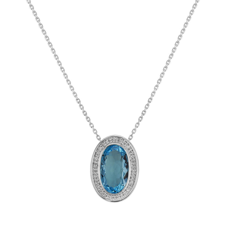 Diamond pendant with Topaz Vanza