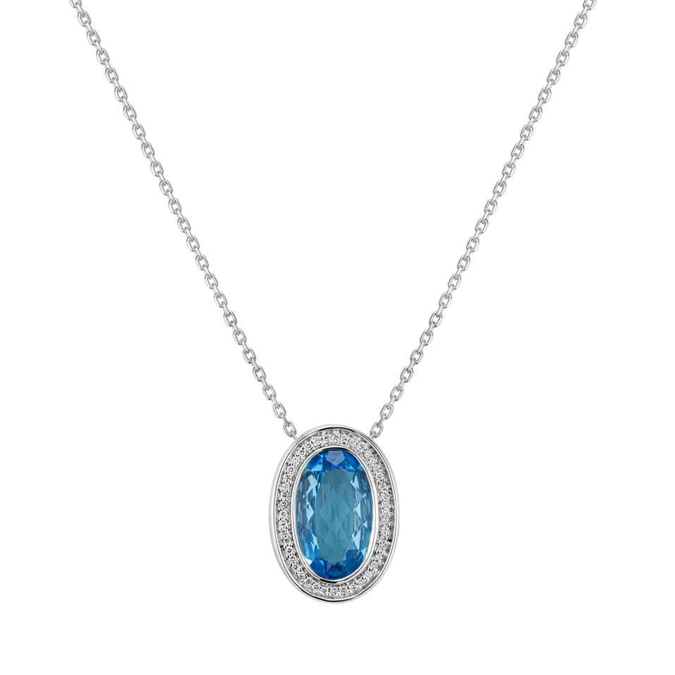 Diamond pendant with Topaz Vanza