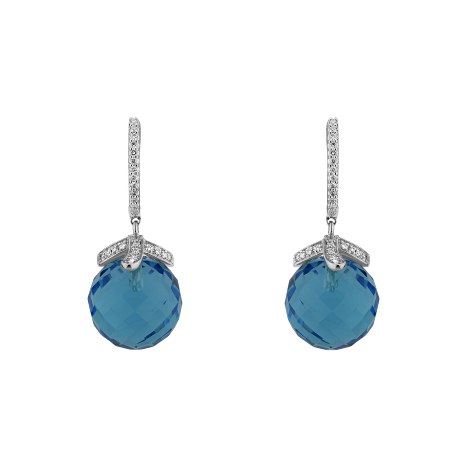 Diamond earrings with Topaz Wing Relaxation