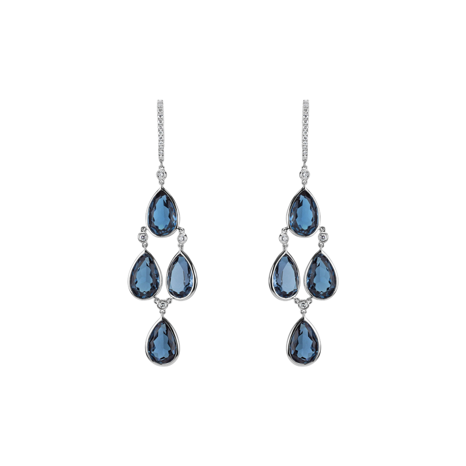 Diamond earrings and Topaz Dita