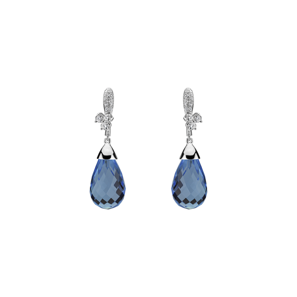 Diamond earrings with Topaz Nena