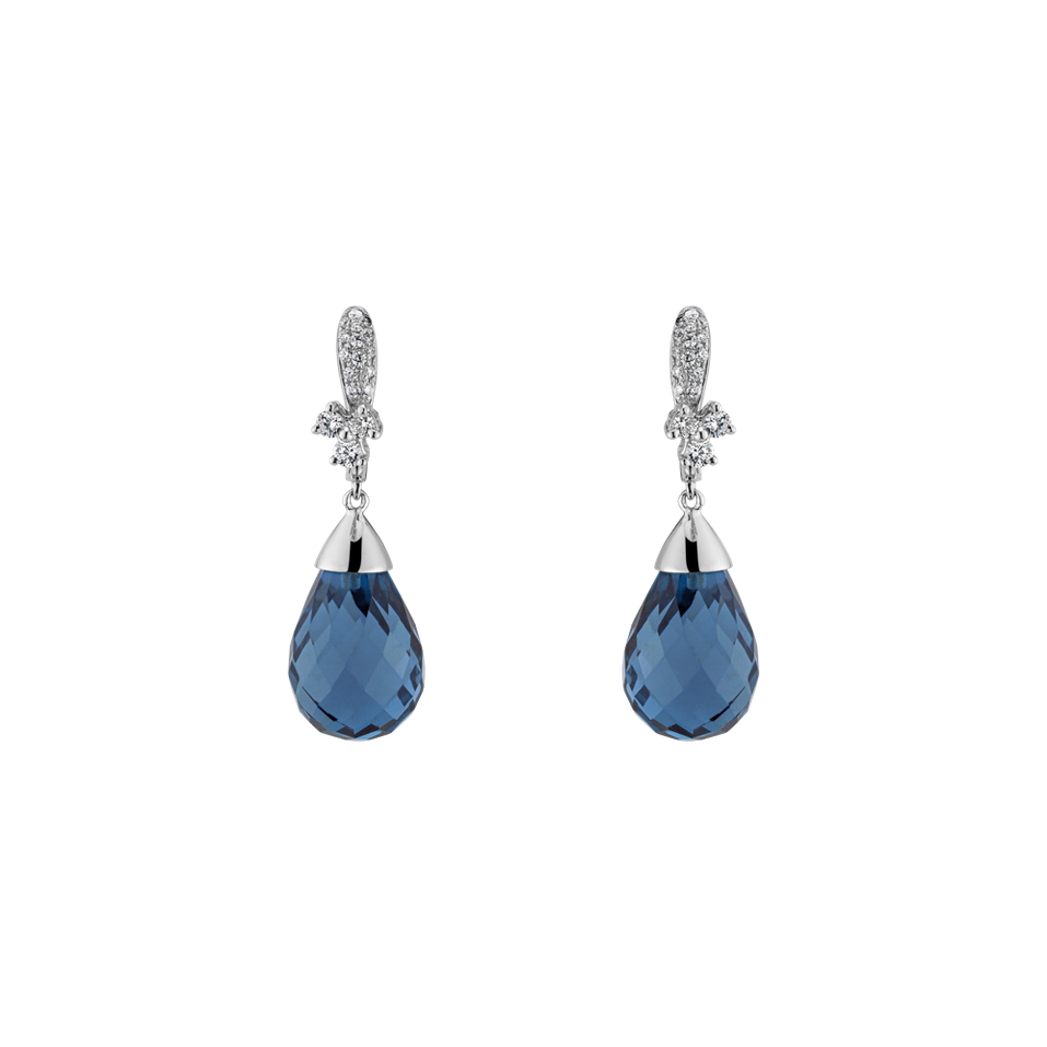 Diamond earrings with Topaz Nena