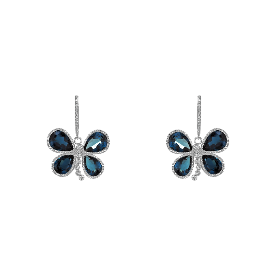 Diamond earrings and Topaz Fabien